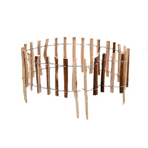 Floraworld Mini-Roll-Beetkannte, 2 m, aus Haselnussholz, zur Beetbegrenzung im Garten.