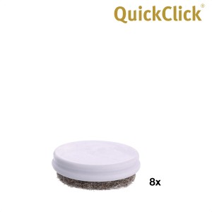Wagner QuickClick Möbelgleiter Set, Ø 25 mm, braun, 8-teilig.