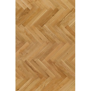 Parkett Trendtime 3 Living Eiche matt, Fischgrätmuster. Natürlicher Eichenholz-Farbton.