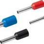 Aderendhülsen-Set Comfort, isoliert, 100 Stück, verschiedene Farben (rot, blau, grau, schwarz).