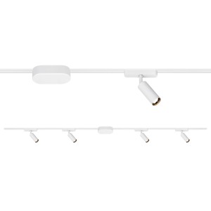 Brilo Luxtrail LED Schienensystem Starter-Set, schwenkbare Spots, weiß.