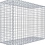 Leerer Gabiona Gabionenkorb, 80x100x40 cm, Maschenweite 5x5 cm, für Einfassungen und Mauersysteme.