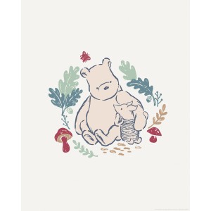 Komar Wandbild Disney Winnie the Pooh Taking Care 40 cm x 50 cm Beige