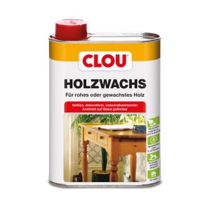 Dose Clou Holzwachs Transparent 250ml für Holzmöbel und Vertäfelungen im Innenbereich.