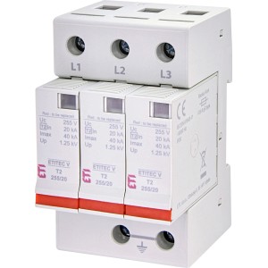 E2 Elektro Überspannungsableiter C, 3-polig, für optimalen Schutz vor Überspannungsschäden.