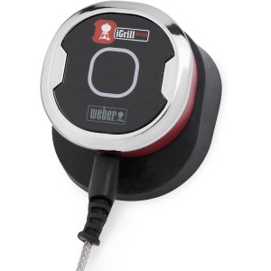Weber iGrill Mini Bluetooth Thermometer mit Messfühler für Grill, Nahaufnahme.
