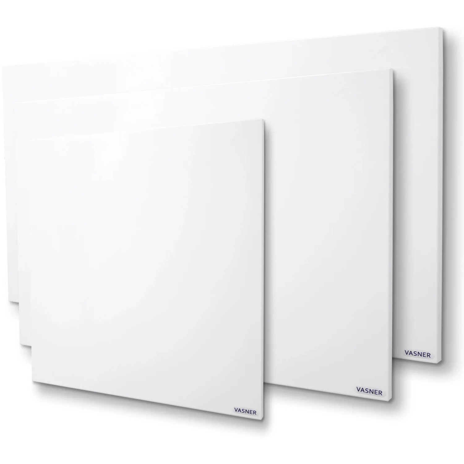 Vasner Infrarotheizung Citara M, 1100W, weiße Metall-Heizpaneele in verschiedenen Größen.