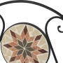 Detailansicht: Schwarzer Siena Garden Klappsessel Stella mit Mosaik-Stern in der Rückenlehne.
