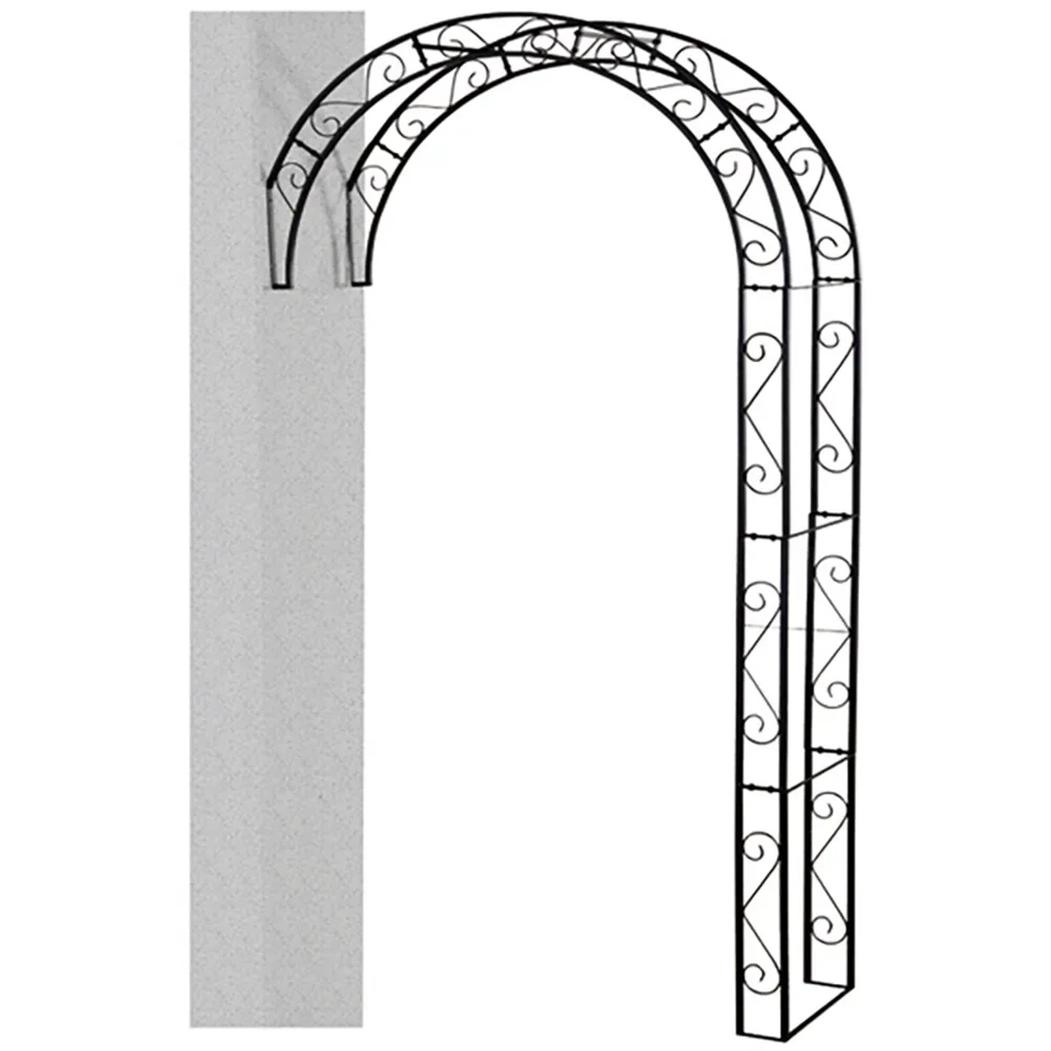 Siena Garden Halb-Rosenbogen Cambridge 130 cm x 35 cm x 245 cm Schwarz kaufen bei OBI