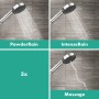 Hansgrohe Pulsify Select S 105 Brausegarnitur Chrom mit 3 Strahlarten: PowderRain, IntenseRain, Massage.