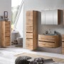 Badezimmer-Set mit Held Möbel Unterschrank Salerno in Wotaneiche, 40 cm breit.