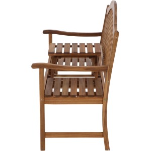 Siena Garden Pisa 3-Sitzer Gartenbank aus geöltem Akazienholz (FSC®), Seitenansicht.