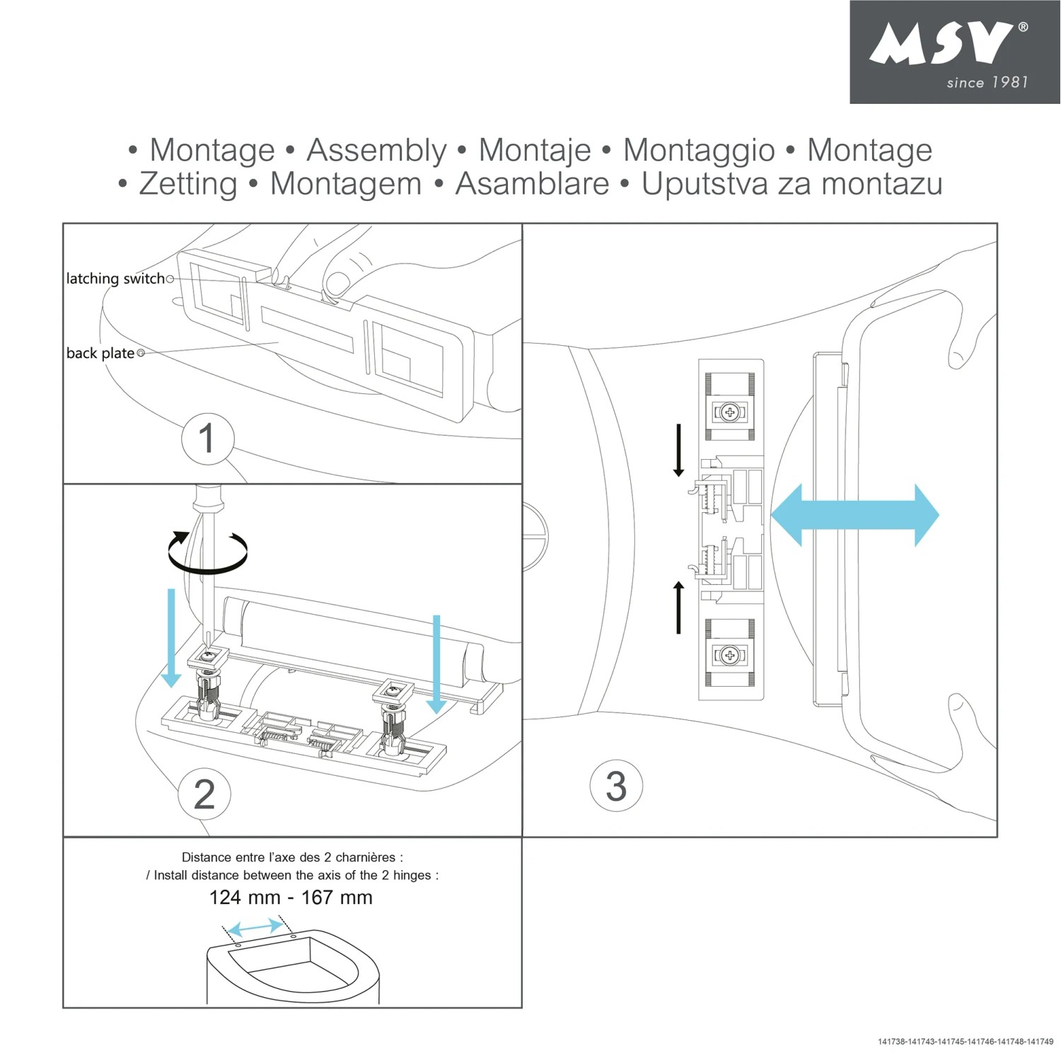 Montageanleitung für MSV WC-Sitz World Duroplast mit Soft-Close Funktion.