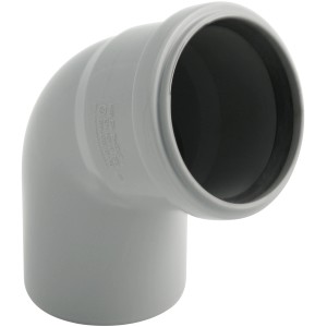 Marley HT-Bogen 67 Grad DN 90, Abwasserrohr in Staubgrau.