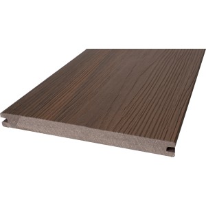 GroJa Terrassendiele BPC Walnuss strukturiert 2,0cm x 18,7cm x 400cm
