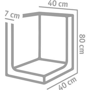 Diephaus L-Stein Ecke, unbewehrt, grau, 80x40x40x7 cm, für Einfassungen und Mauersysteme.