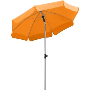 Schneider Balkonschirm Locarno, Ø 150 cm, Mandarine, mit Knickfunktion für optimale Schattenausrichtung.