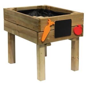 Soulet Hochbeet Marguerite aus FSC®-Holz, 50x40x45cm, mit Tafel, Karotte und Tomate.