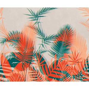 Komar Vliestapete Tropical Trip 300 cm x 250 cm Orange