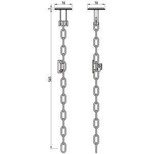 Basi Gitterrostsicherung GS 70, 2er Set mit Edelstahl-Halteplatte für Kellerschächte.