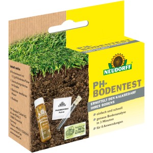 Neudorff PH-Bodentest-Set zur Ermittlung des pH-Werts und Kalkbedarfs im Gartenboden.