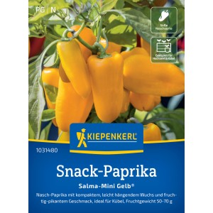Kiepenkerl Paprika Salma-Mini Orange, Gemüsesamen für süße, orangefarbene Snack-Paprika.