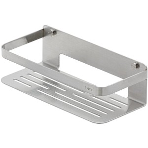 Tiger Duschkorb Caddy, 24 cm, aus gebürstetem Edelstahl für die Dusche.