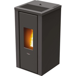 PEGASO Pelletofen Vera, Stahl Anthrazit, 7 kW, mit Automatik. Pelletofen für gemütliche Wärme.