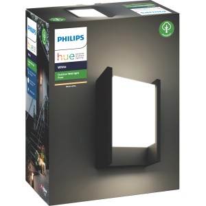 Verpackung der länglichen Philips Hue White Fuzo LED-Wandleuchte für den Außenbereich.