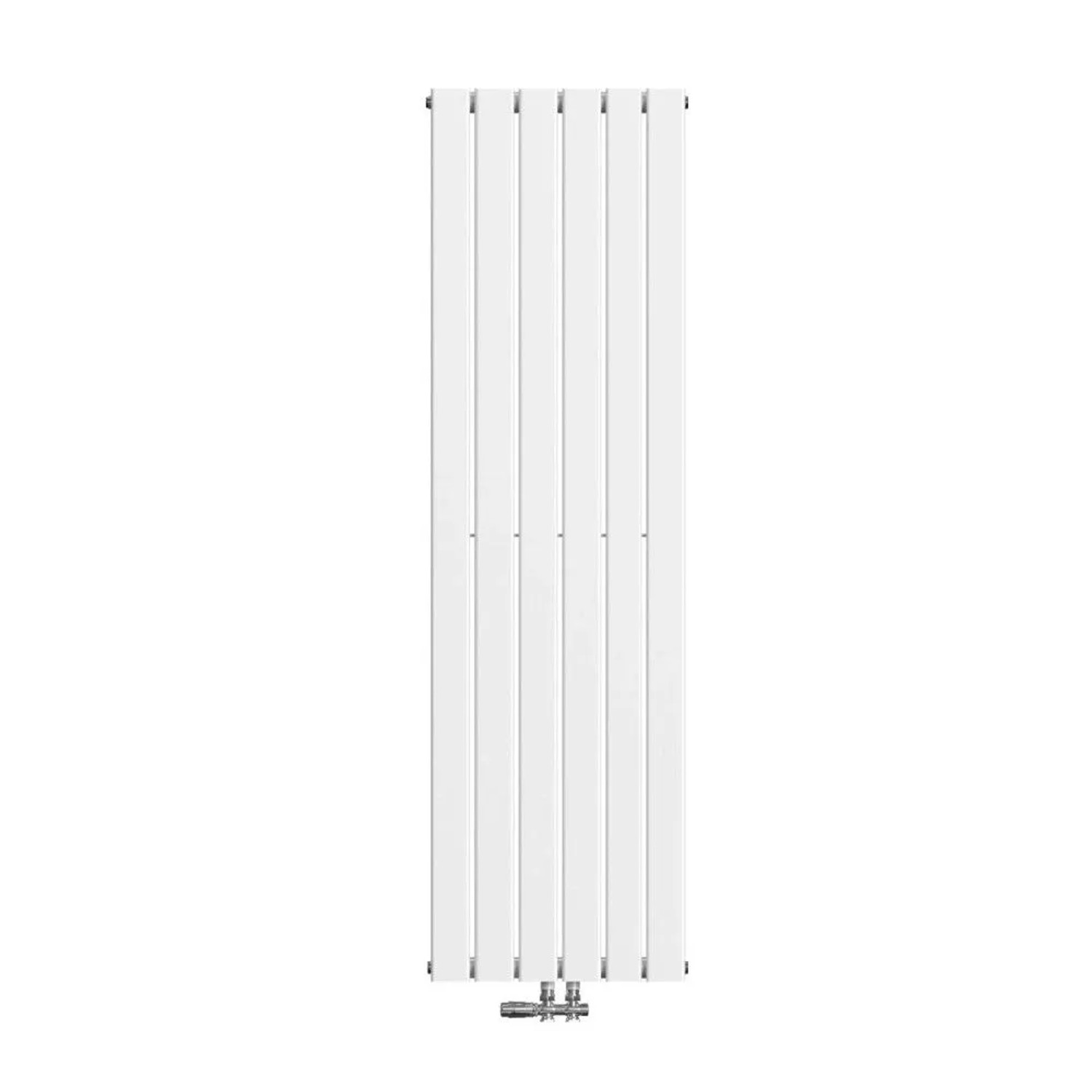 Weißer Emke Design Flachheizkörper, vertikal, 160x46cm, mit flachen Paneelen. Moderner Vertikalheizkörper.