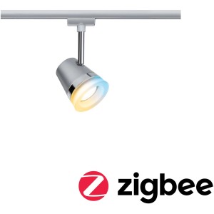 Paulmann URail Spot Cone, Chrom matt, 5W, dimmbar, mit Zigbee. Schienensystem Leuchte.