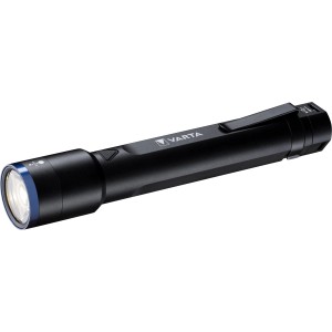 Varta Akku-LED-Taschenlampe Night Cutter F30R, Aluminiumgehäuse, spritzwassergeschützt.