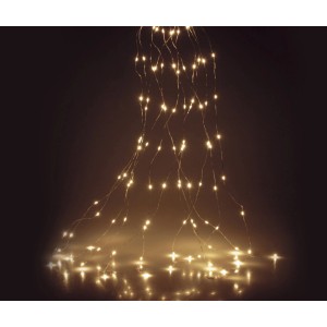 Silberdraht-Lichterkette Kaskade 80 LEDs Warmweiß