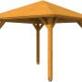 Skan Holz Pavillon Cannes 1, Eiche hell lasiert, 294x294 cm. Holz-Pavillon für den Garten.