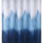 Wenko Duschvorhang Alara aus recyceltem Polyester mit blau-weißem Farbverlauf.