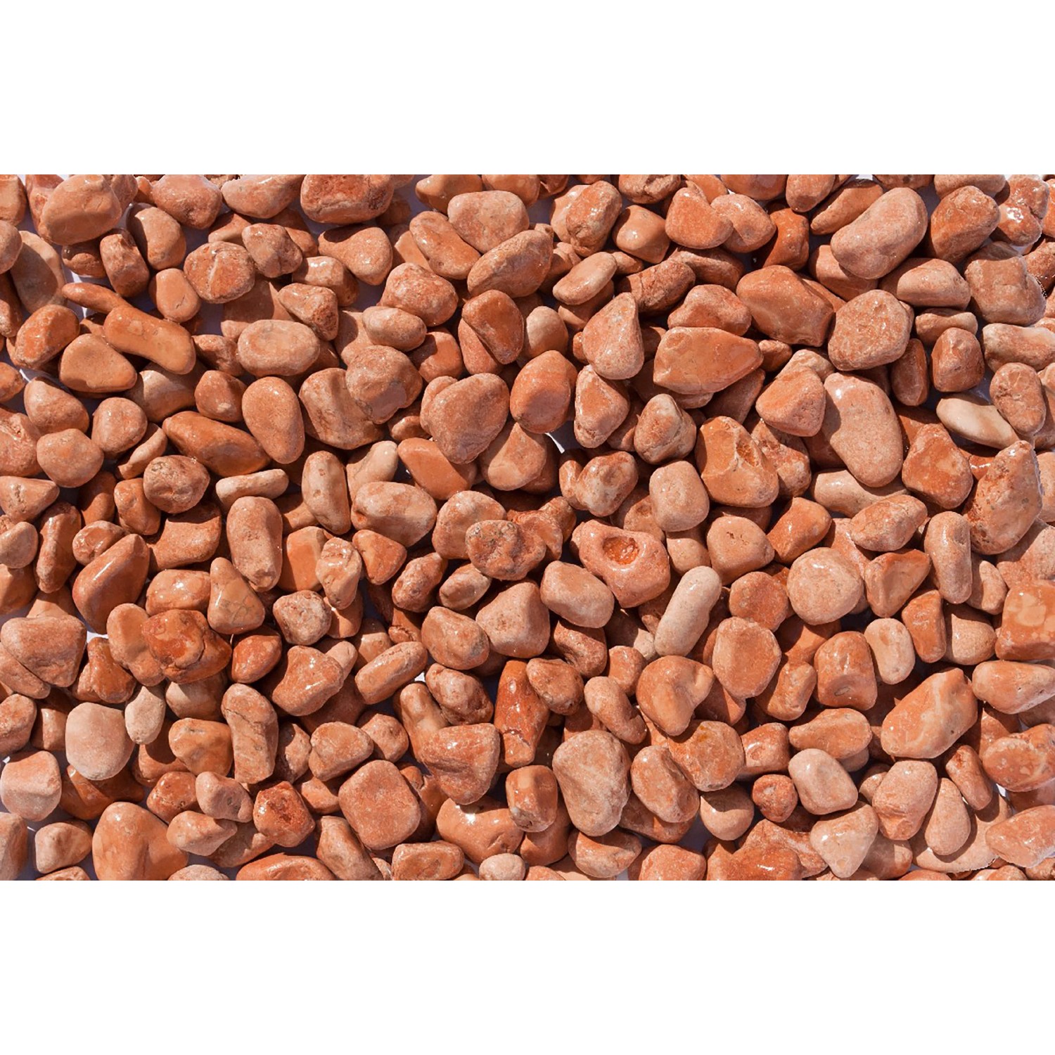 Verona-Rot Marmor Zierkiesel, 15-25 mm, ideal für Garten- und Landschaftsbau.