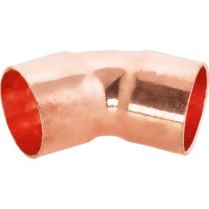 Kupfer Löt-Bogen, 22 mm Durchmesser, zur dauerhaften Verbindung von Kupferrohren.