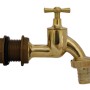 Garantia Messing-Auslaufhahn 20 mm mit Tankverschraubung für Regentonnen.