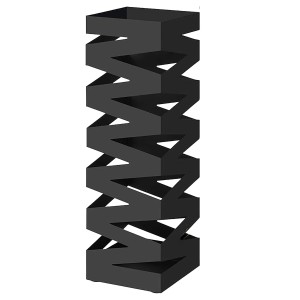Songmics Schirmständer Patsy Metall Quadratisch Schwarz