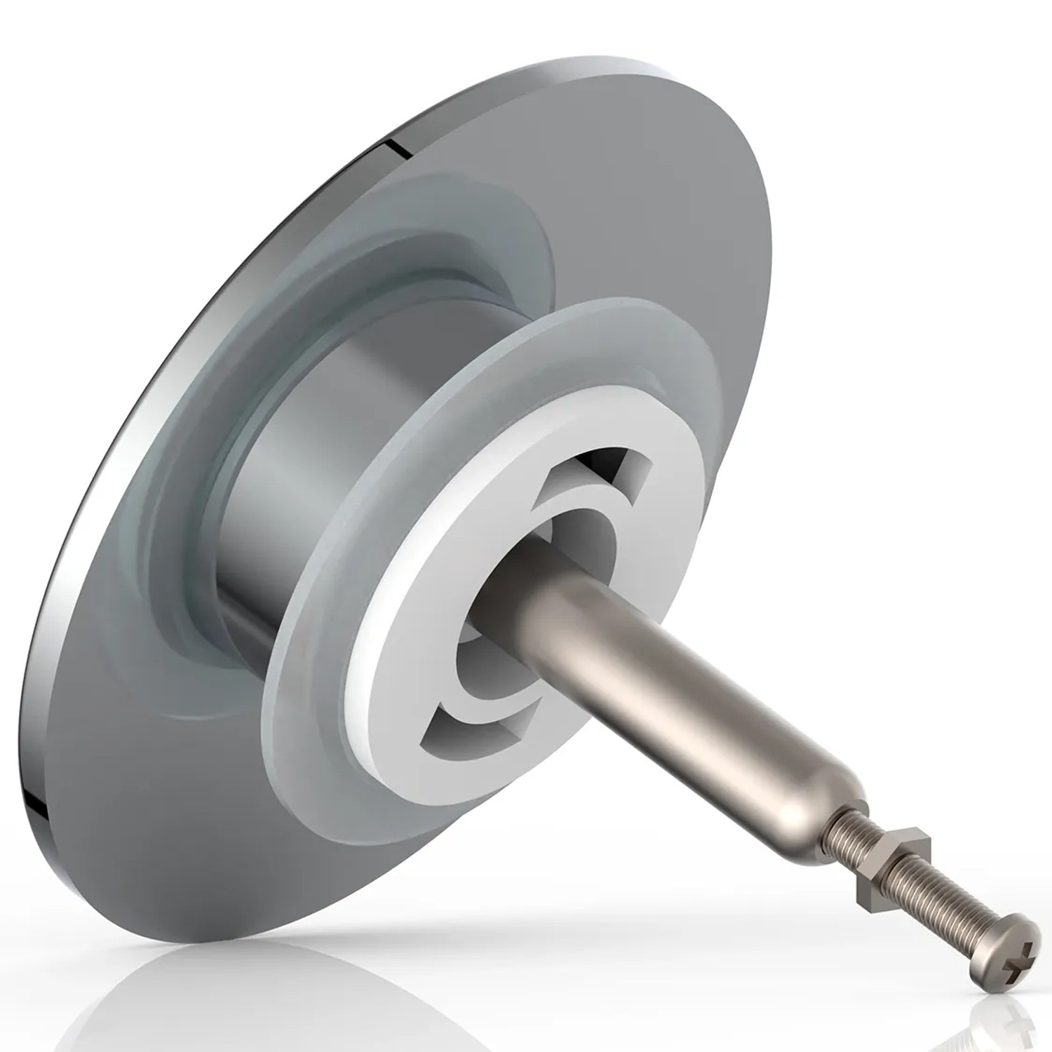 Kirchhoff Ablaufstopfen für Badewanne, 70mm, Chrom, für Standard-Badewannenventile.