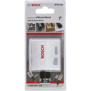 Bosch Lochsäge Progressor 51mm für Holz und Metall, Bi-Metall Säge in Verpackung.