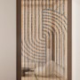 Conacord Türvorhang Japandi, 90x200 cm, Bambus mit abstraktem Muster als Raumteiler.