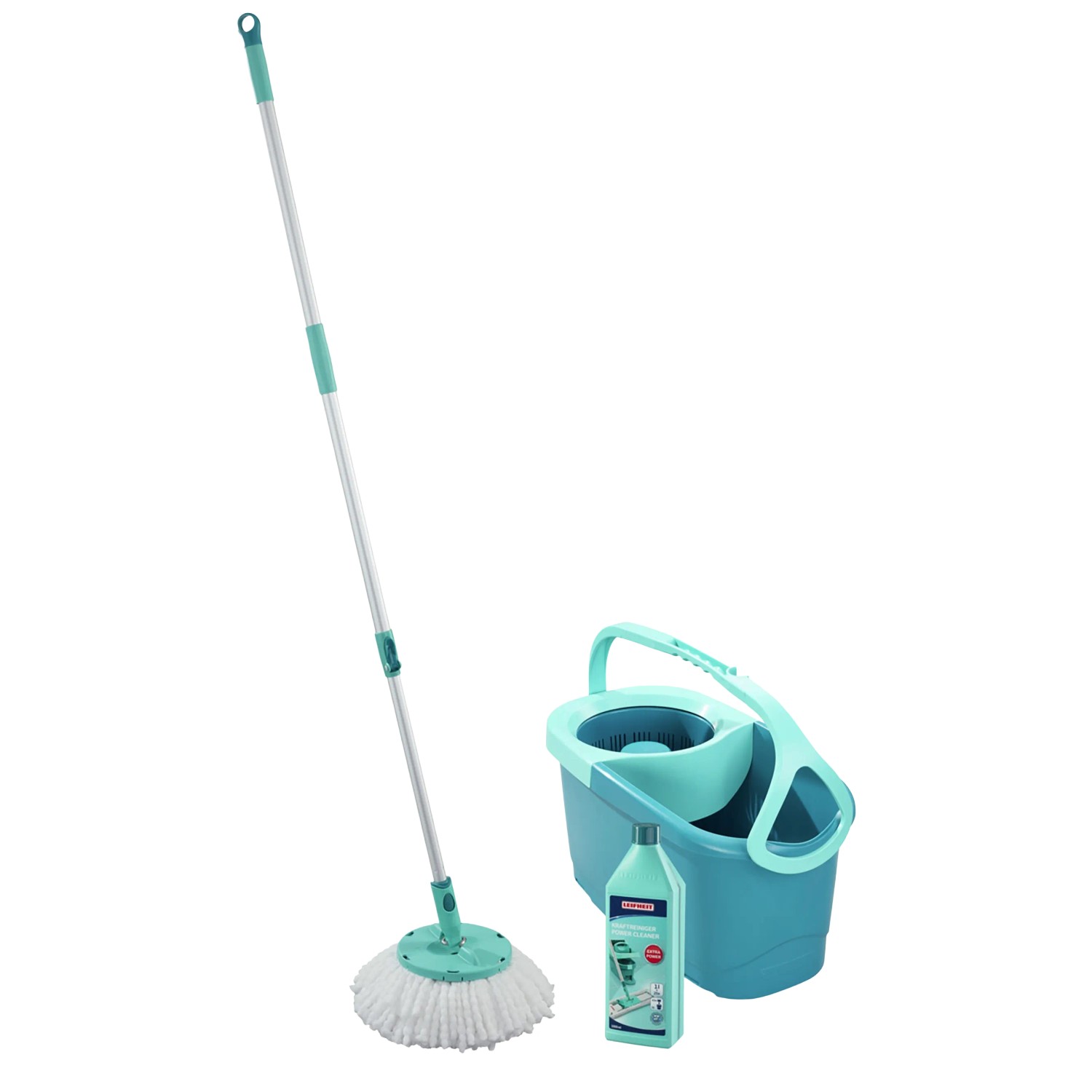 Leifheit Reinigungs-Set Disc Mop Ergo + Power Cleaner Türkis kaufen bei OBI