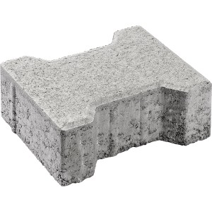 Grauer Premac Pflasterstein Haka, 20x16,5x8 cm, Betonpflaster für hohe Belastungen.