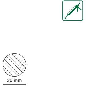 Abbildung eines rohen Buchen-Rundstabs (20 mm) von FN Neuhofer, geeignet für Bastelarbeiten.