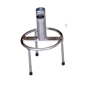 Doppler Rasendorn Mini, silberner Schirmständer für Rohrdurchmesser bis 25 mm.