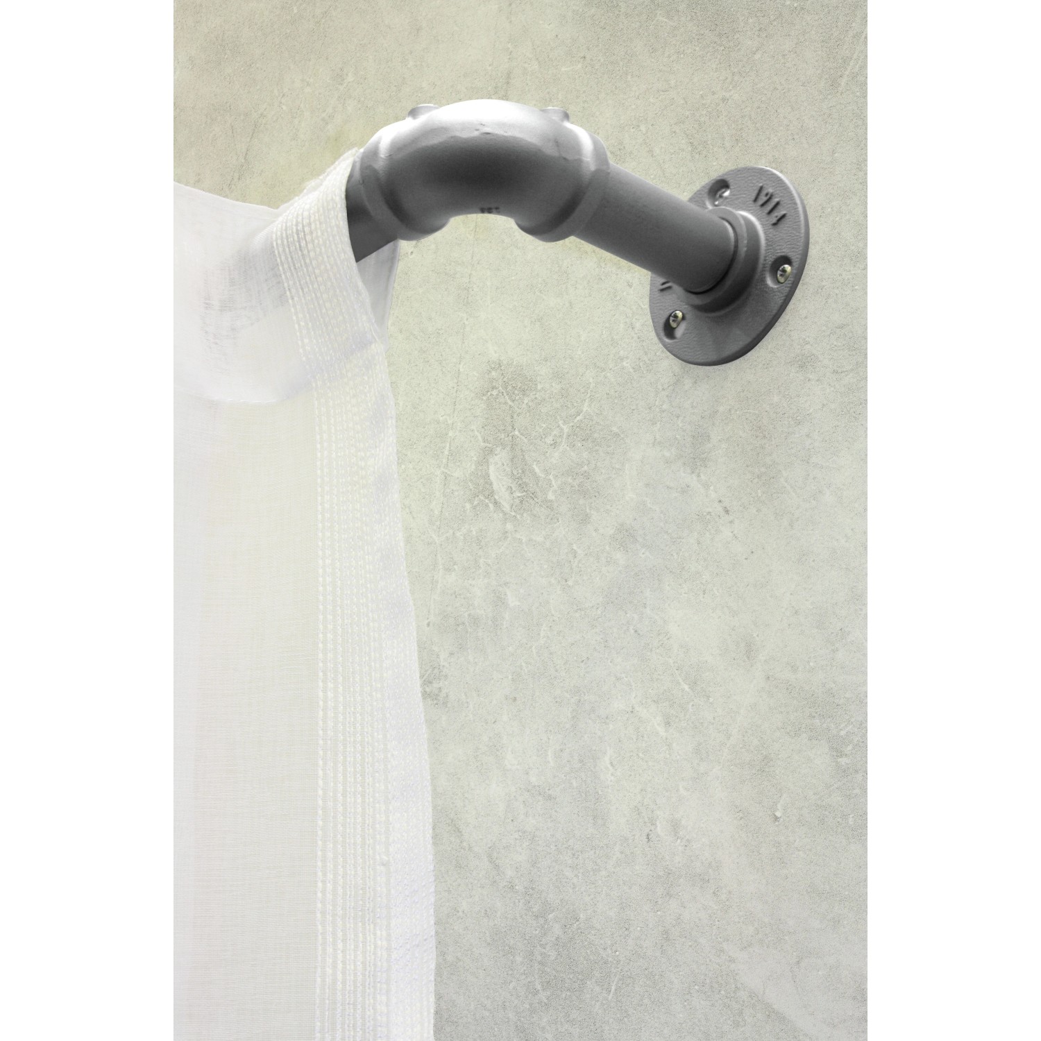 Gardinia Eckstück Industrial Home, Ø 25mm, silberne Stilgarnitur im Industrie-Look.