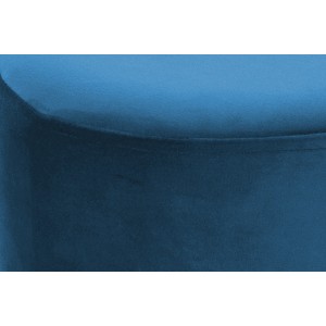 Blauer Kayoom Hocker Nano, runder Sitzhocker mit Bezug aus Polyester.