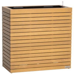 Lechuza Pflanzkübel Palo Wide High aus Eukalyptusholz FSC® für Innen- und Außenbereich.