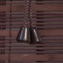 OBI Bambus-Raffrollo Mataro Teak, Detailansicht mit Zugschnüren.